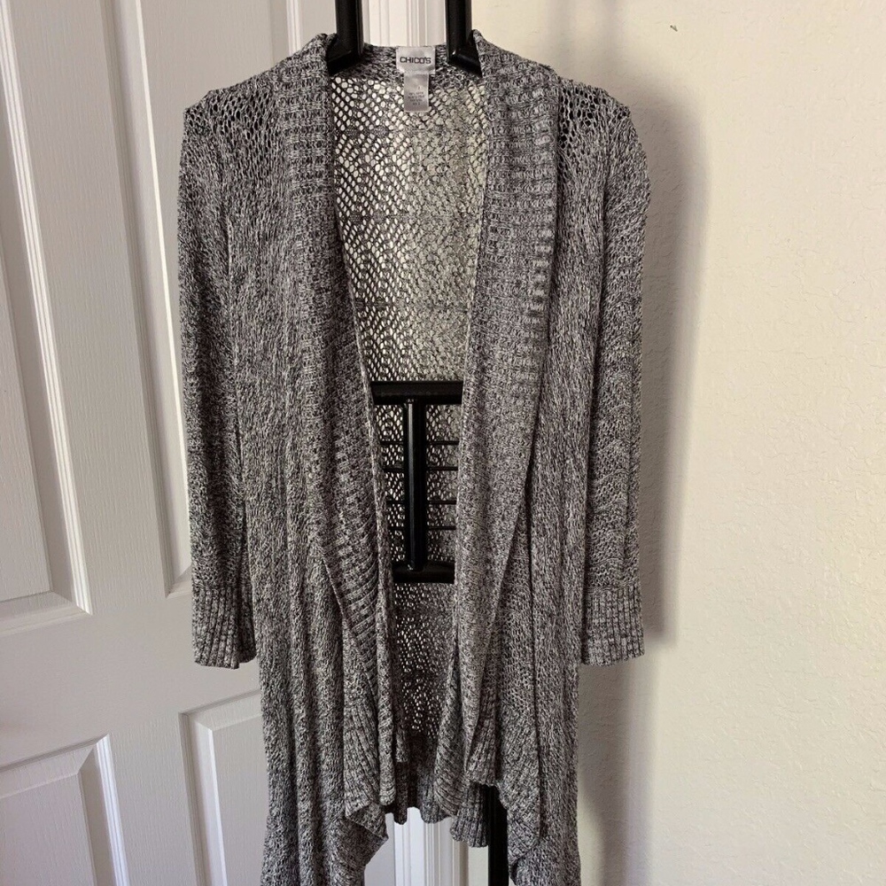 CHICO'S FABULOUS VARIOUS LENGTHS DUSTER SWEATER 2